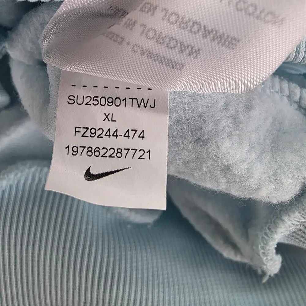Nike Sweatshirt Womens XL Blue Pullover Crew Neck Oversized Fleece FZ9244-474